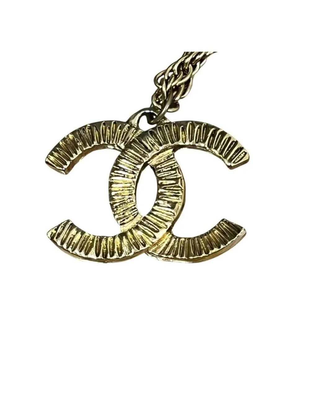 Chanel Vintage Gold Chain Necklace Plated